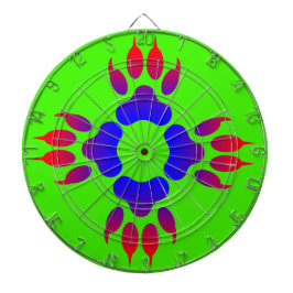 Tiger Feet Print Metal Cage Green Dartboard Dartbord
