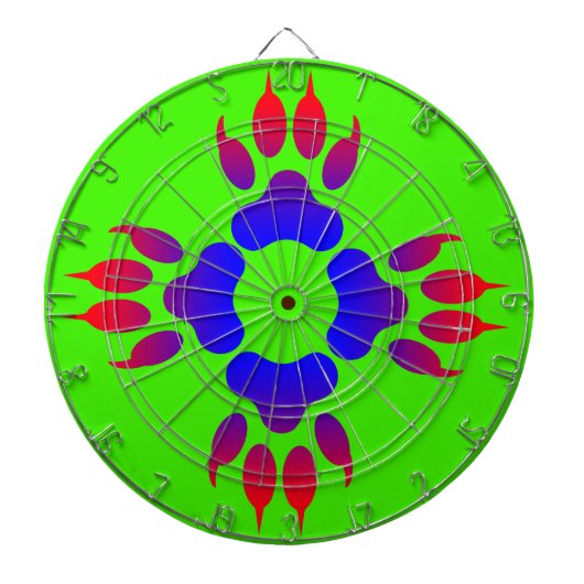 Tiger Feet Print Metal Cage Green Dartboard Dartbord (Voorkant)