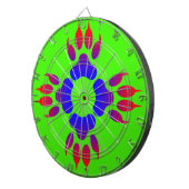 Tiger Feet Print Metal Cage Green Dartboard Dartbord (Voorkant Rechts)