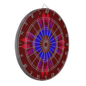 Tiger Feet Print Metal Cage Maroon Dartboard Dartbord (Voorkant Links)