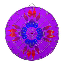 Tiger Feet Print Metal Cage Paars Dartboard Dartbord