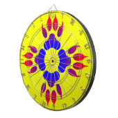 Tiger Feet Print Metal Cage Yellow Dartboard Dartbord (Voorkant Rechts)