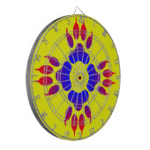 Tiger Feet Print Metal Cage Yellow Dartboard Dartbord (Voorkant Links)