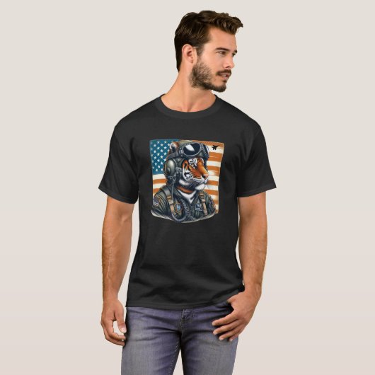 Tiger Fighter Pilot T-shirt (Voorkant volledig)