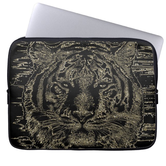 Tiger Fine Art 3 - Laptophoezen Laptop Sleeve (Voorkant)
