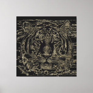 Tiger Fine Art 3 Wrapped Canvas Afdruk
