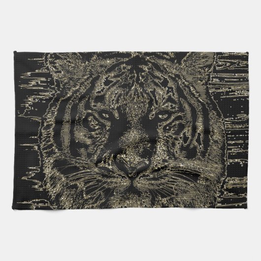 Tiger Fine Art 6 - Keukenhanddoek (Horizontaal)