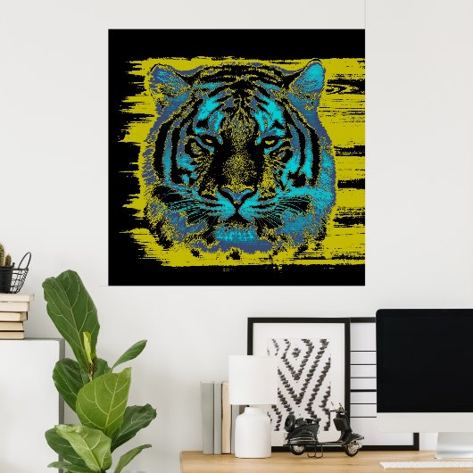 Tiger Fine Art Poster (Thuiskantoor)