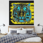 Tiger Fine Art Wrapped Canvas Afdruk (Insitu (Slaapkamer))