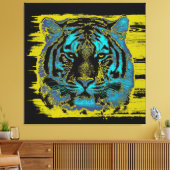 Tiger Fine Art Wrapped Canvas Afdruk (Insitu (Woonkamer))