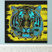 Tiger Fine Art Wrapped Canvas Afdruk (Insitu (Houten vloer))