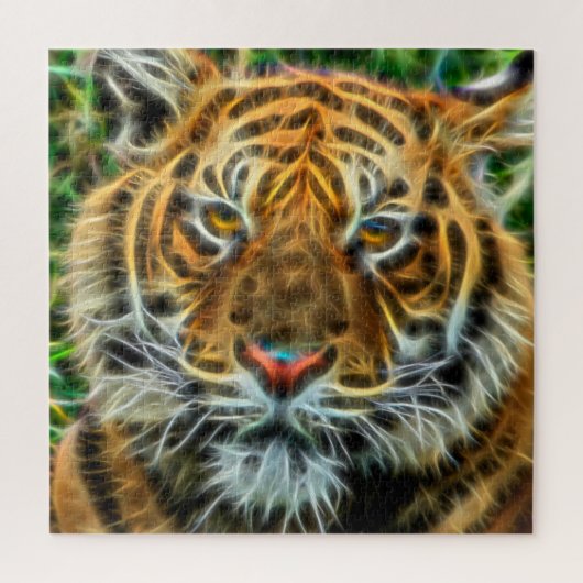 Tiger Fire Cat Legpuzzel (Verticaal)