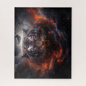Tiger Fire Storm Surreal Fantasy Art Legpuzzel (Verticaal)