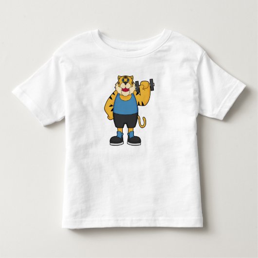 Tiger Fitness Dumbbell Kinder Shirts (Voorkant)