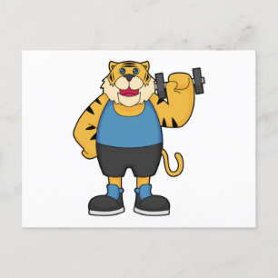 Tiger Fitness Hanteer Briefkaart