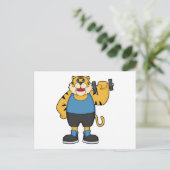 Tiger Fitness Hanteerbaar Briefkaart (Staand voorkant)