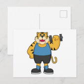 Tiger Fitness Hanteerbaar Briefkaart (Voorkant / Achterkant)