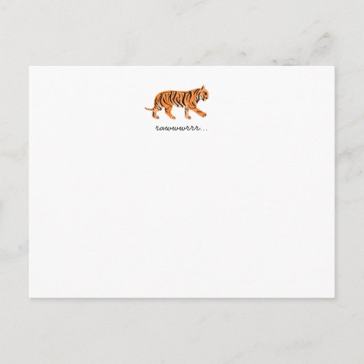 Tiger Flat Notecard Briefkaart (Voorkant)