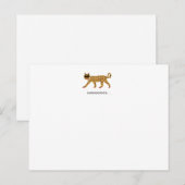 Tiger Flat Notecard Briefkaart (Voorkant / Achterkant)