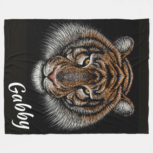 Tiger Fleece Blanket (Voorkant (Horizontaal))