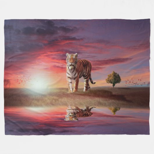Tiger Fleece Blanket (Voorkant (Horizontaal))
