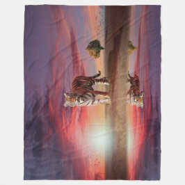 Tiger Fleece Blanket Deken