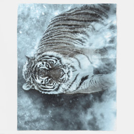 Tiger Fleece Blanket Deken