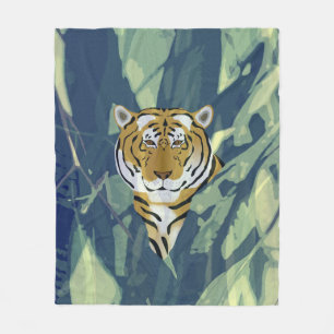 Tiger Fleece Blanket Deken