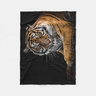 Tiger Fleece Blanket Deken