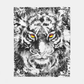 Tiger Fleece Blanket | Kleurrijk | Abstracte kunst Deken (Voorkant)