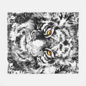 Tiger Fleece Blanket | Kleurrijk | Abstracte kunst Deken (Voorkant (Horizontaal))