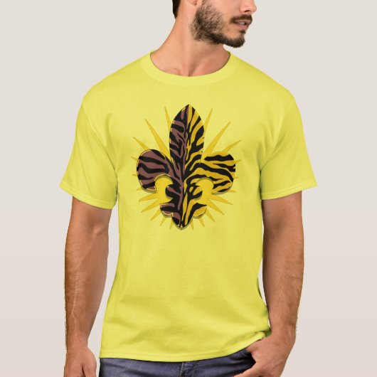 Tiger Fleur de lis Apparel T-shirt (Voorkant)