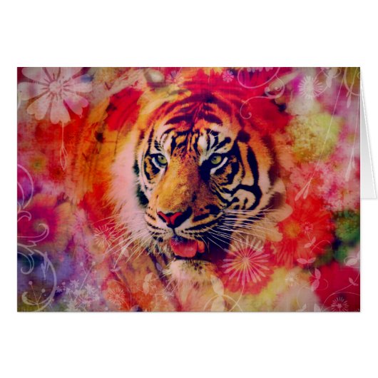 Tiger Floral Digital Art (Voorkant Horizontaal)
