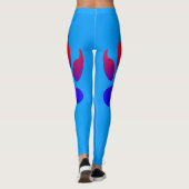 Tiger Foot Print Blauwe Leggings (Achterkant)