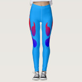 Tiger Foot Print Blauwe Leggings (Voorkant)