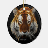 Tiger Fractal Keramisch Ornament (Links)