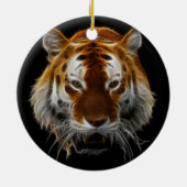 Tiger Fractal Keramisch Ornament (Achterkant)