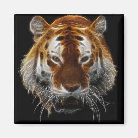 Tiger Fractal Magneet (Voorkant)