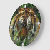 Tiger Fractal wandklok (Hoek)