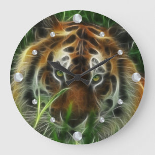 Tiger Fractal wandklok