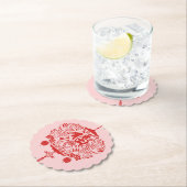 Tiger Fu Fortune Lantern-vorm Kartonnen Onderzetters (Insitu)