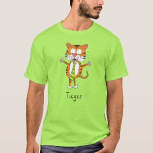 Tiger Funny Kinder Cartoon T-shirt