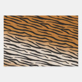 Tiger Fur Realistic Striped Wild Animal Print Inpakpapier Vel (Voorkant 2)