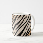 Tiger Fur Realistic Striped Wild Animal Print Koffiemok (Voorkant rechts)