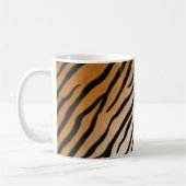 Tiger Fur Realistic Striped Wild Animal Print Koffiemok (Links)