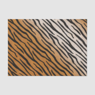 Tiger Fur Realistic Striped Wild Animal Print Tissuepapier