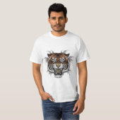 tiger gezicht t shirt (Voorkant volledig)