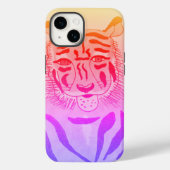 Tiger gezichttekening Case-Mate iPhone case (Achterkant)