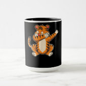 Tiger Gift | Funny Tiger Dab Dabbing Tiger Mok (Midden)