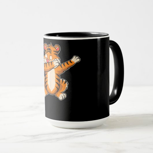 Tiger Gift | Funny Tiger Dab Dabbing Tiger Mok (Voorkant rechts)